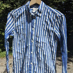 J. Crew Striped Dress Shirt (Women's 00)